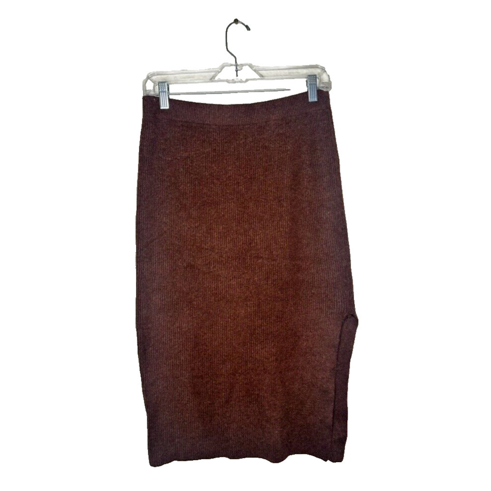 Elegant Brown Knit Skirt